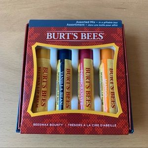Brand New Burt’s Bees Set of 4 Lip Balms Assorted Mix